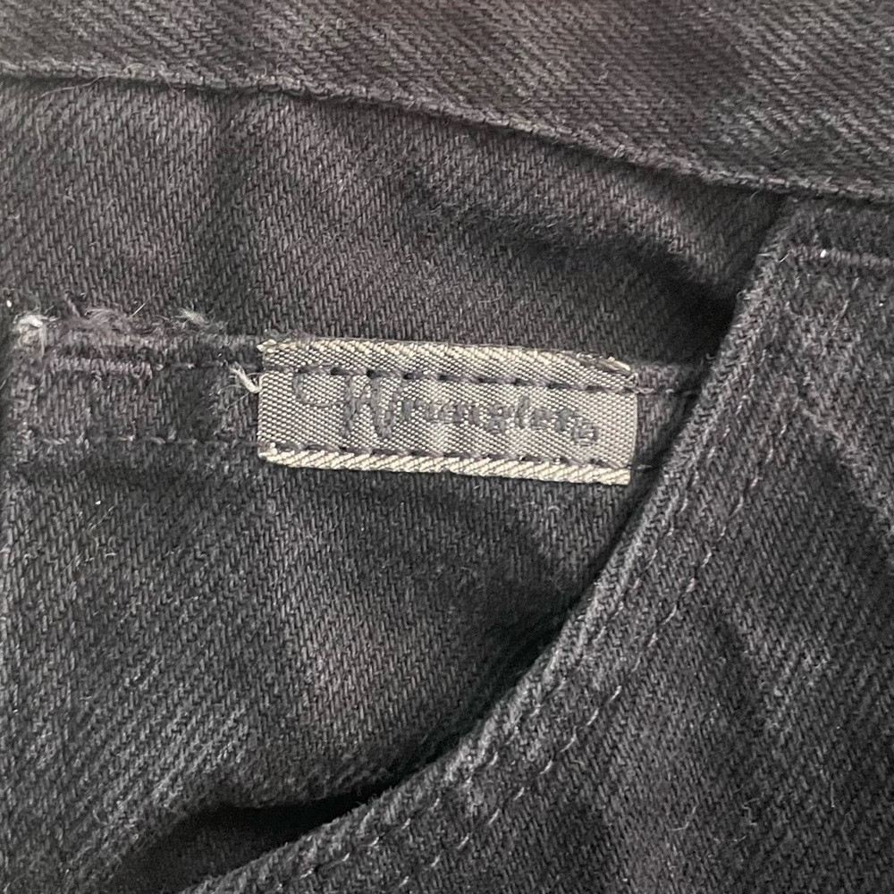 WRANGLER Vintage High Rise Straight Leg Jeans Black Denim Women's Size 14x30 GUC - Picture 4 of 13